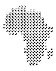 Karte von Afrika aus Fußbällen