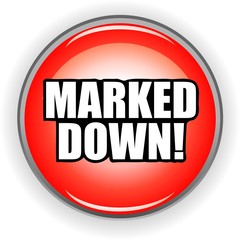 Marked Down Button Vector, Easily Editable.