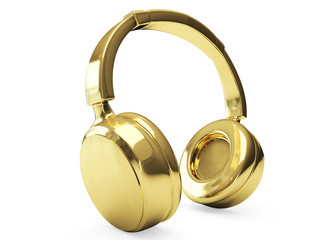 Golden headphones