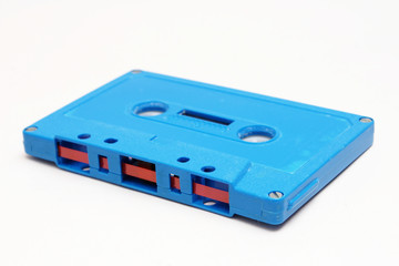 blaue audio cassette