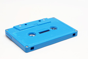 Fototapeta premium blaue audio cassette