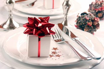 Place Setting at Christmas