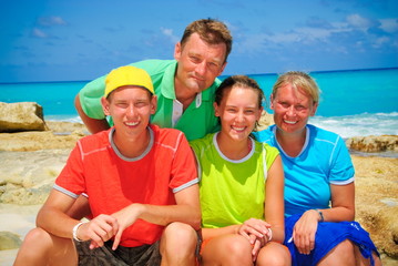 Family on the beach