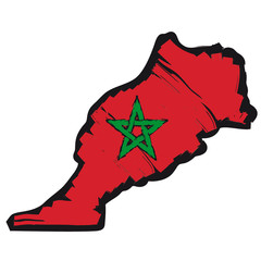 mappa bandiera Marocco