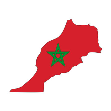mappa bandiera Marocco
