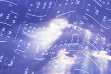 楽譜と雲