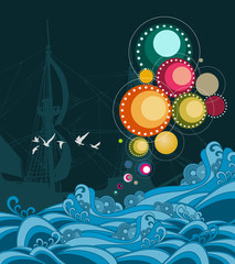 Fototapeta premium An abstract sea composition