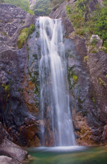 Waterfall in Geres National Park (north of Portugal)