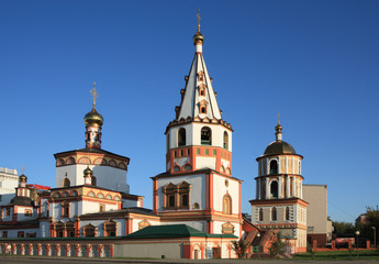 Fototapeta na wymiar Orthodox Cathedral in Irkutsks