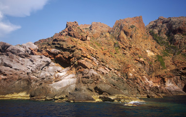 Fototapeta na wymiar Corse roche volcanique