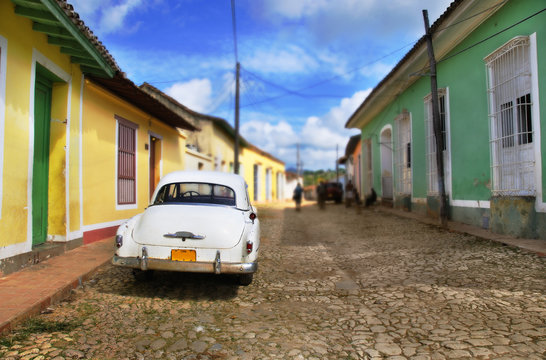 Car in Trinidad street, cuba