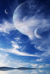 Obraz na płótnie Canvas Niebo w obcej planety