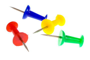 Push pin on isolated