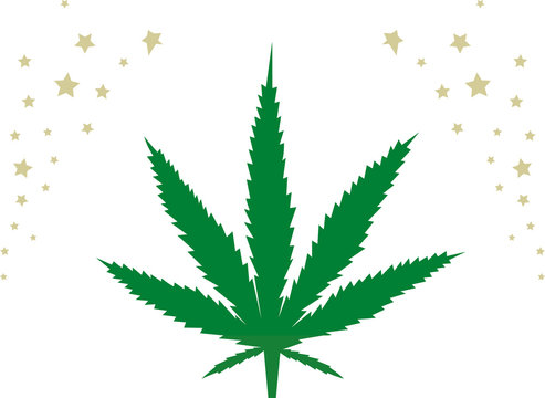Cannabis with stars.
