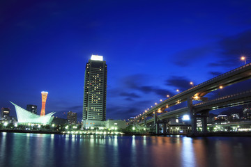 Fototapeta na wymiar Nocny widok z Kobe