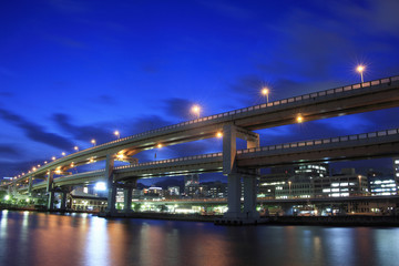 Fototapeta na wymiar Nocny widok z Kobe