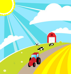 Happiness summer background. Vector illustration.