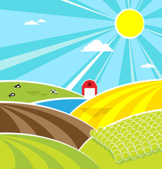 Happiness summer background. Vector illustration.