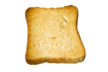 biscotte sur fond blanc