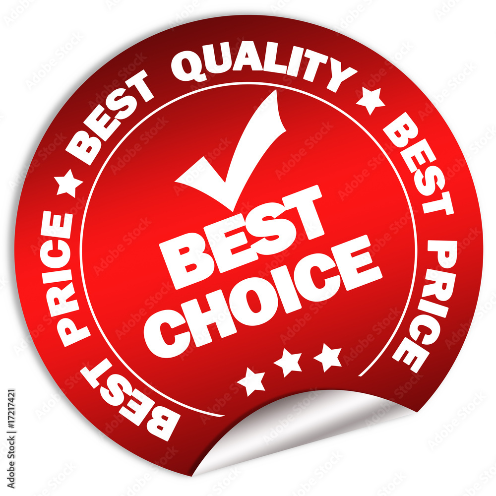 Canvas Prints Best choice guarantee sticker