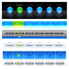 Fototapeta premium Clean, easy to edit web navigation templates 8