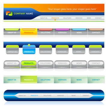 Clean, Easy To Edit Web Navigation Templates 2