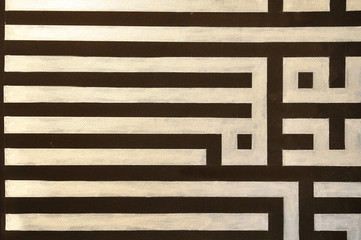 Arabic letters, oriental ornaments in colors