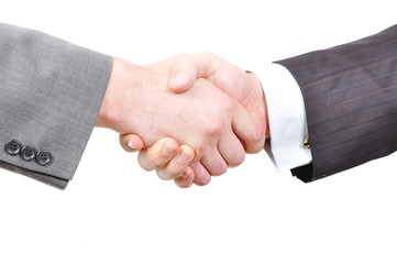 Two businessmen hands shaking