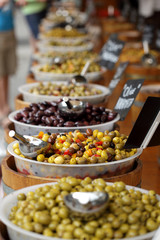 Olives on a French market stall