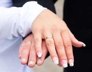with wedding rings