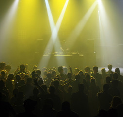 fête concert foule dj mix musique électronique