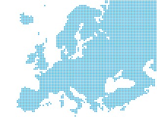 Fototapeta na wymiar Europa - Blue Dots