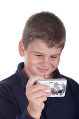 Little boy with the camera