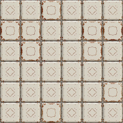 Naklejka premium old tiles wall