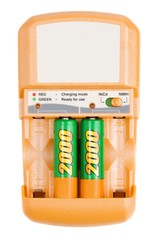 Battery charger isolated on a white background