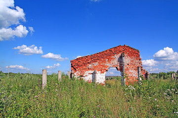 aging brick wall