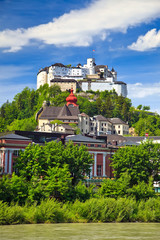 Veiw on Hohensalzburg Fortress, Salzburg, Austria, 2009