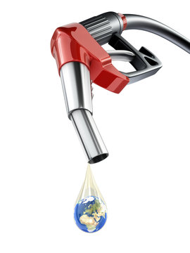 Earth in fuel drop