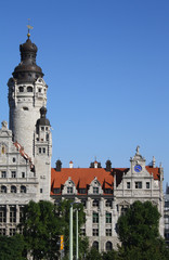 Leipzig Rathaus Burg Pleiße Sachsen