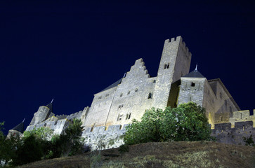 Castillo de Carcassonne iluminado 2