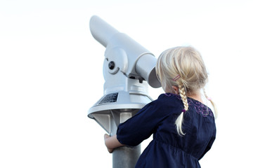 Kind und Fernrohr