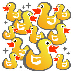 yellow ducks background