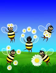 Raamstickers Gioco da Api-Bee Game-Game of Bees © BluedarkArt