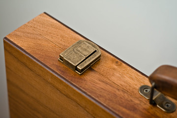 wooden suitcase