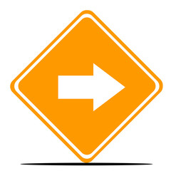 Directional road sign