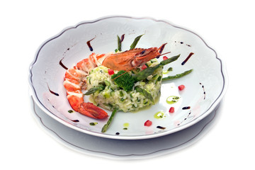 A dish of shrimp