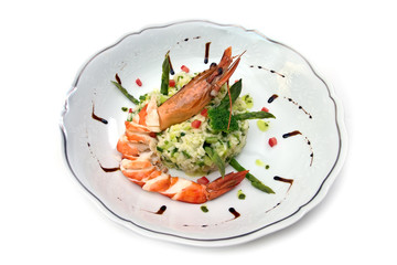 A dish of shrimp