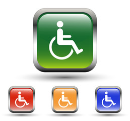 Handicapped Sign Square Icons