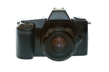DSLR with a 50 mm lens