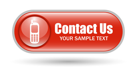 Cellphone Sign Contact Us Button with Space for text